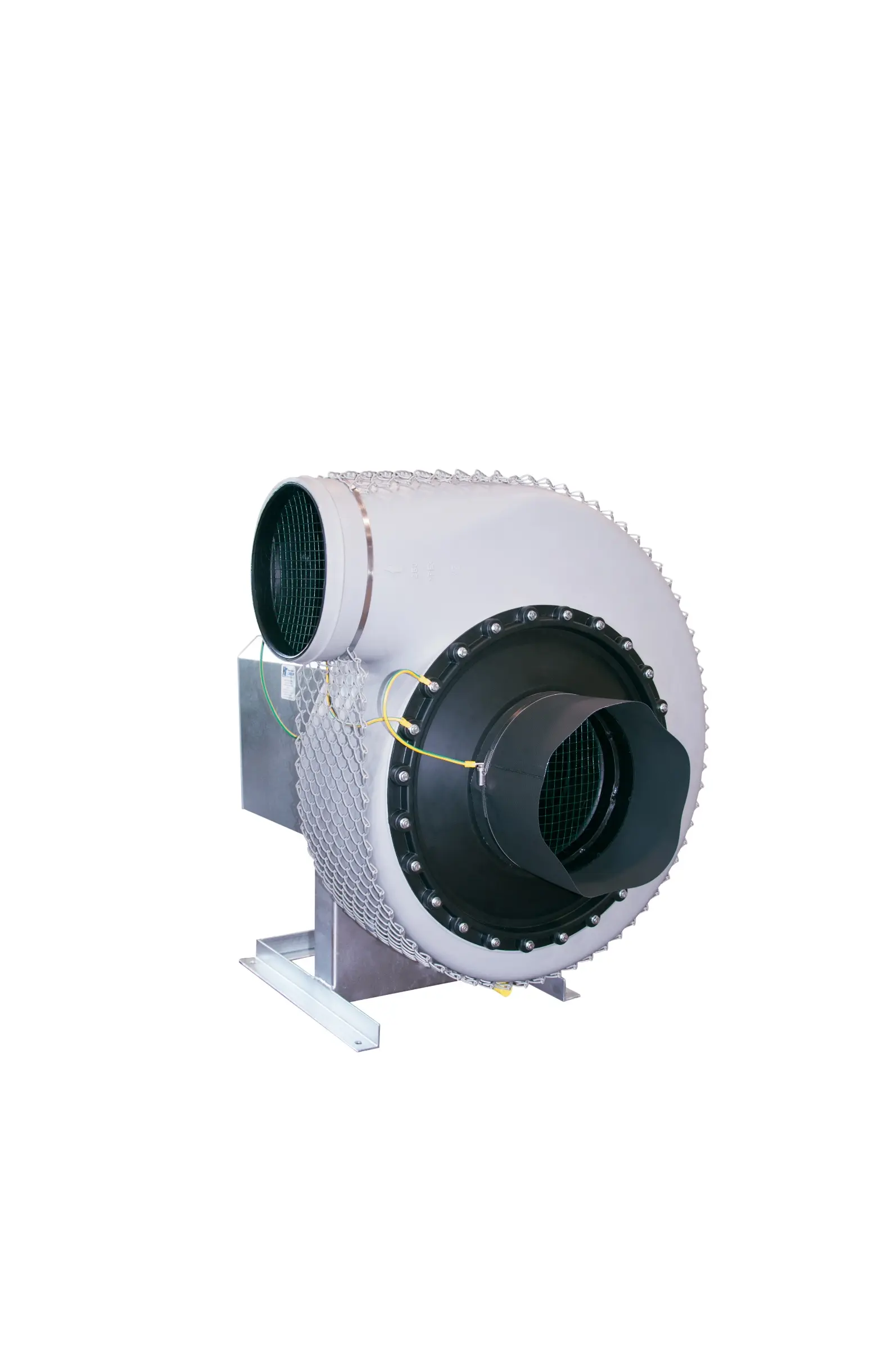 Ventilateur axial industriel anticorrosion, unité centrale avec connection ronde et capot noir, pour centrale de traitement Ventilateur axial industriel anticorrosion, unité centrale avec connection ronde et capot noir, pour centrale de traitement